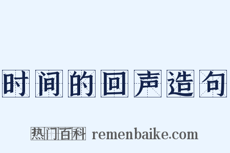 时间的回声造句是什么意思的图片